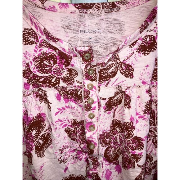 454. Pilcro Anthropologie dolman sleeve floral blouse size medium - Picture 5 of 5